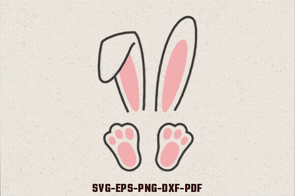 Cute Easter Bunny Ears SVG for Graphics and Crafts
