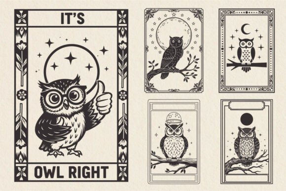Fun Owl SVG Set for Creative Graphics and Crafts