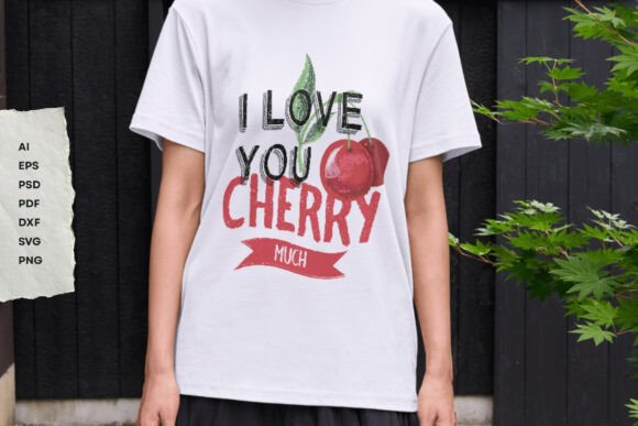 I Love You Cherry Much SVG - Cute Crafts Graphic