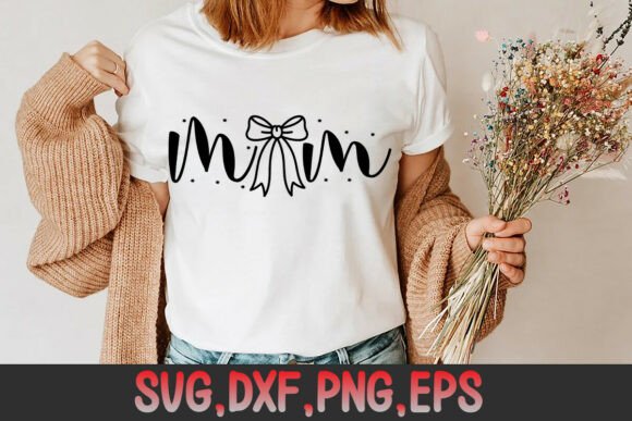 Mom Bow Svg Design for Crafts and Graphics