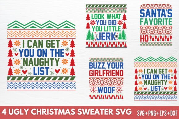 Ugly Christmas Sweater SVG for Crafts and Graphics